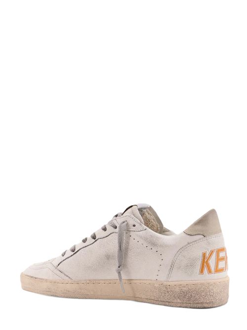 Ball Star low-top leather sneakers with used effect Golden Goose | GMF00117F00757111660 WHITE/BLUE/ICE